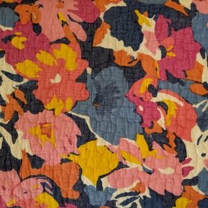 Crown and ivy floral/ gingham quilt